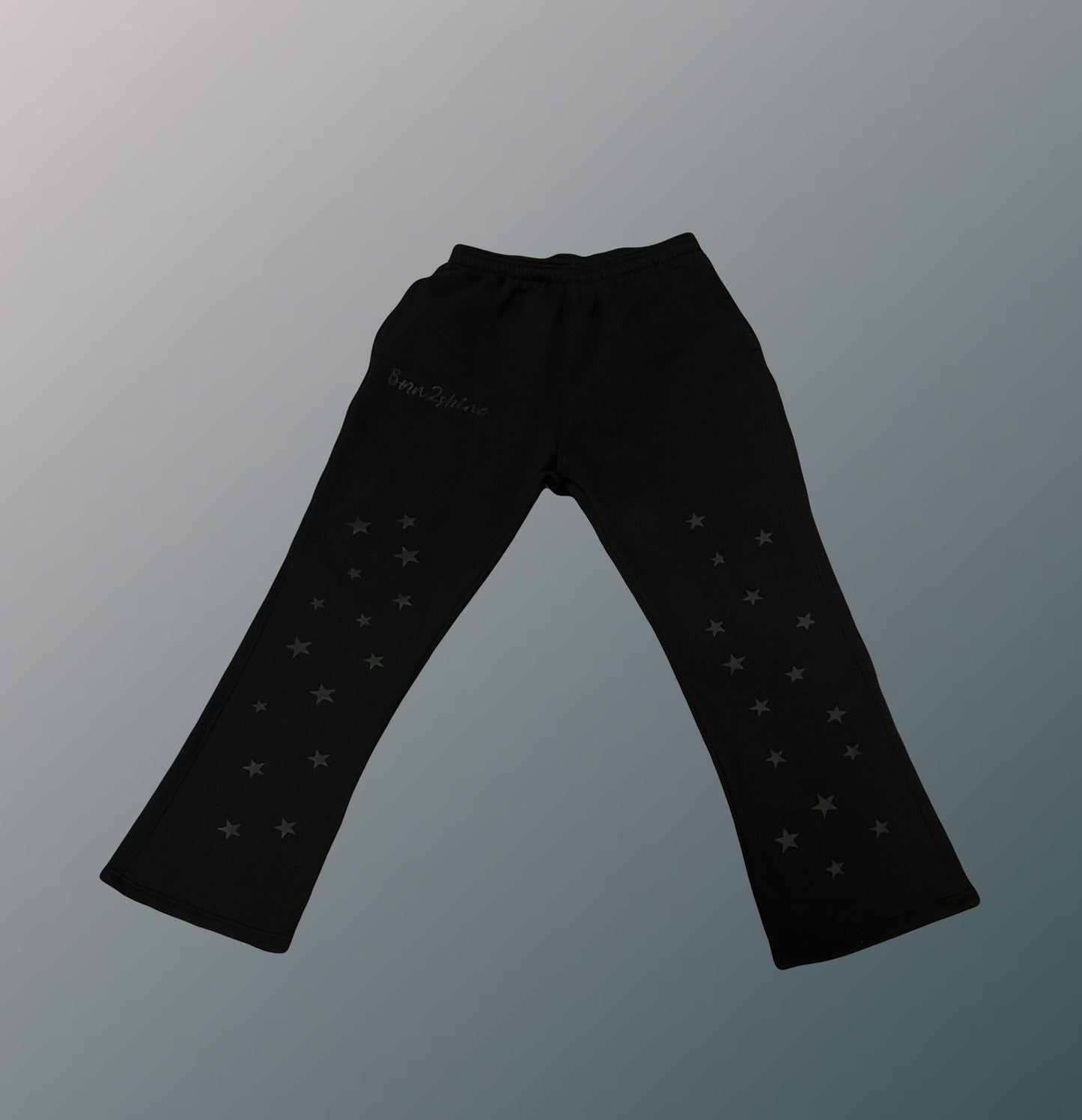 Flare Joggers W/stars (Black)