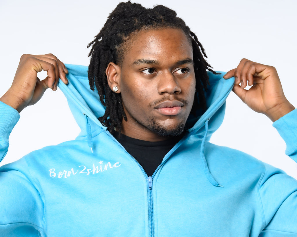 Born2shine Hoodie (Icy blue)