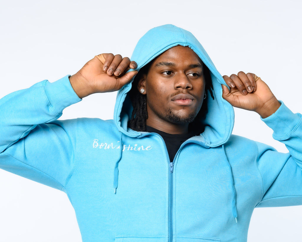 Born2shine Hoodie (Icy blue)