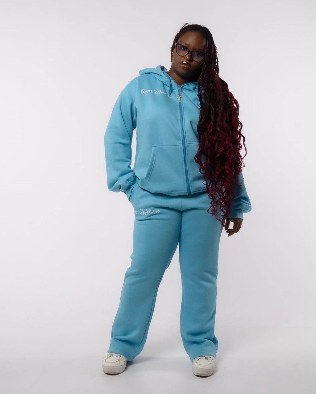 Born2shine Tracksuit (Icy blue)