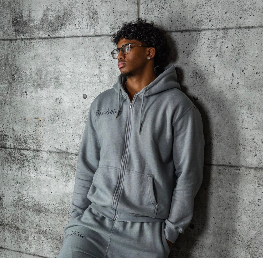 Born2hine Hoodie (Cool Grey)